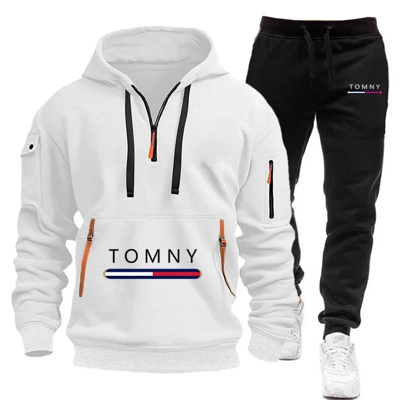 New Mens Tracksuits 2025 Men Sets Sweatshirt+sweatpants Tracksuit Zipper Stand Collar Sports Suit Jogging Fitness Men Clothing