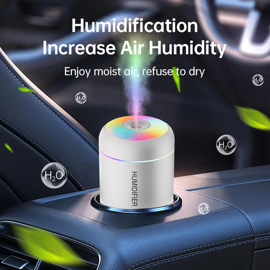 180ML Mini Air Humidifier USB Electric Aroma Diffuser Essential Oil Mist Maker Lights For Car Home Bedroom