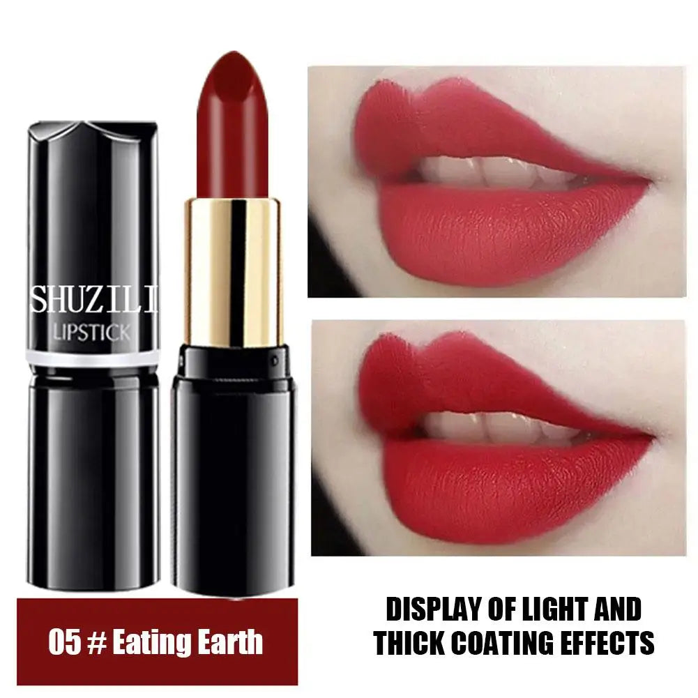 SHUZILI Moisturizing  Lipstick Velvet High Quality Lipsticks Shiny Professional Korean Makeup Cosmetic For Lip Women