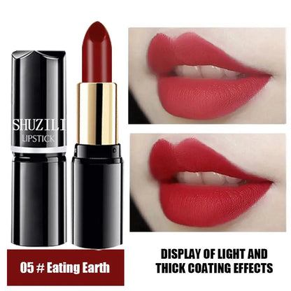 SHUZILI Moisturizing  Lipstick Velvet High Quality Lipsticks Shiny Professional Korean Makeup Cosmetic For Lip Women