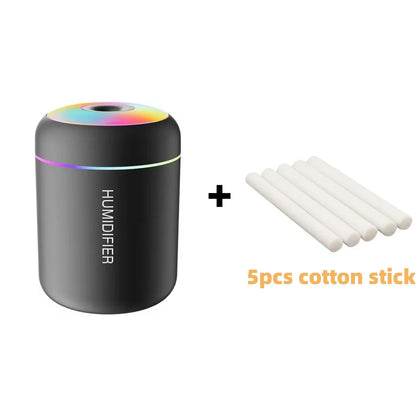 180ML Mini Air Humidifier USB Electric Aroma Diffuser Essential Oil Mist Maker Lights For Car Home Bedroom