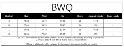 BWQ Casual Women Long Sleeve Turtleneck Long Sleeve Skinny Stretchy Jumpsuit 2024 Autumn Winter One Piece Suit INS Playsuit