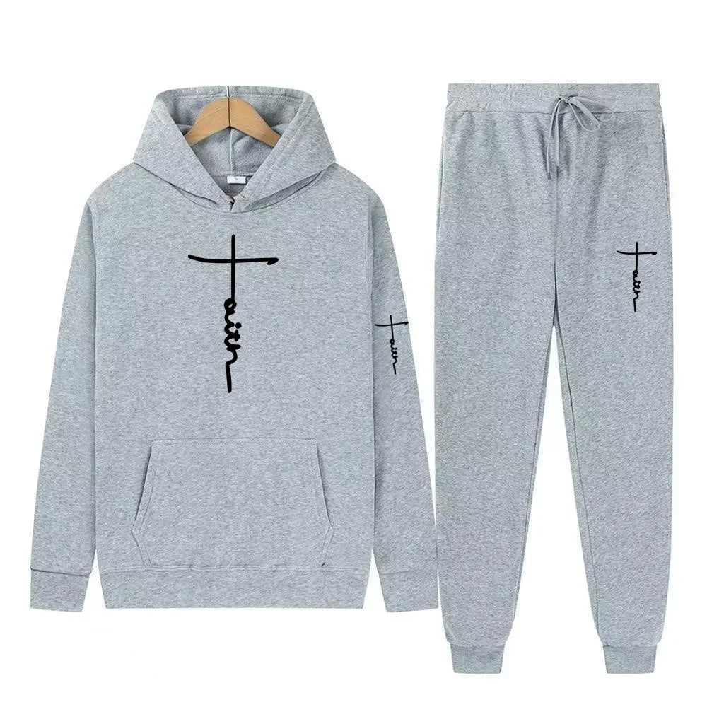 Men's Hooded Sports Suit Sweater Set Warm Outfit for Spring Autumn Winter Brand Low Price Sale 2024  S-3XL