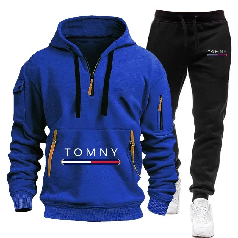 New Mens Tracksuits 2025 Men Sets Sweatshirt+sweatpants Tracksuit Zipper Stand Collar Sports Suit Jogging Fitness Men Clothing