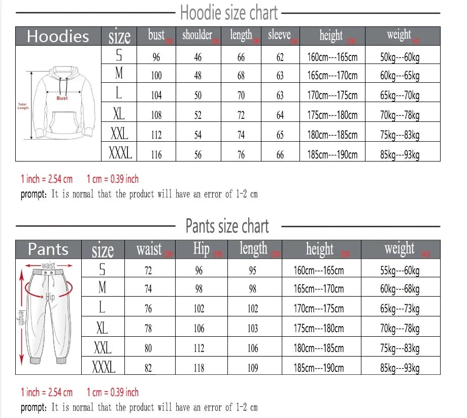 2025New Men's Autumn Winter Sets Zipper Hoodie+Pants Pieces Casual Tracksuit Male Sportswear Brand Clothing Sweat Suit
