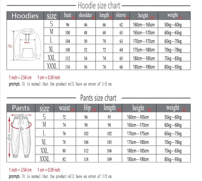 2025New Men's Autumn Winter Sets Zipper Hoodie+Pants Pieces Casual Tracksuit Male Sportswear Brand Clothing Sweat Suit