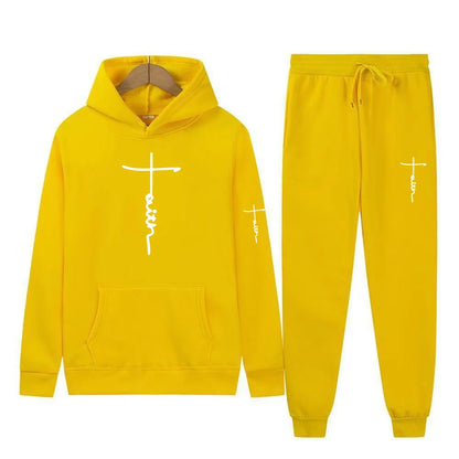 Men's Hooded Sports Suit Sweater Set Warm Outfit for Spring Autumn Winter Brand Low Price Sale 2024  S-3XL