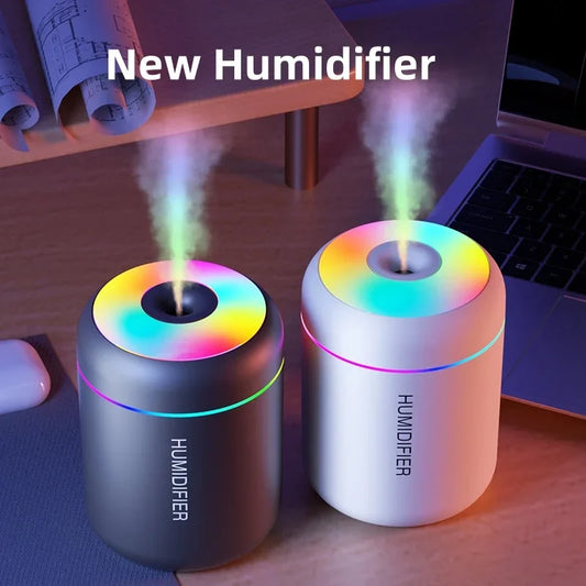 180ML Mini Air Humidifier USB Electric Aroma Diffuser Essential Oil Mist Maker Lights For Car Home Bedroom