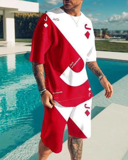New Summer Men's Tracksuit Believe in Yourself T-shirt Shorts Set Sport Outfit Jogging Suit Oversized Clothes Outdoor Streetwear