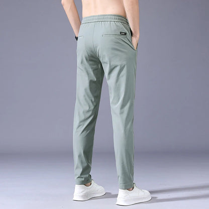 Pantalon Décontracté Homme Été Léger Taille Cordon