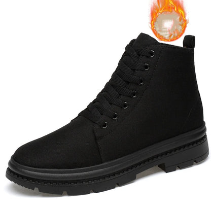 Men Boots Elevator Shoes Hidden Heels Canvas Heightening Shoes For Man Hidden Heels Increase Insole 10CM 8CM Sports Height Shoes