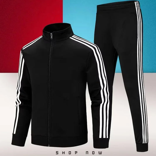 Casual Sportswear Couple Set Men's Sweatpants Women's Ankle Trousers Three Pieces Sport Suit Trendy Brand Origin China