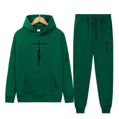 Men's Hooded Sports Suit Sweater Set Warm Outfit for Spring Autumn Winter Brand Low Price Sale 2024  S-3XL