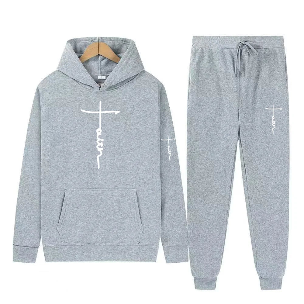 Men's Hooded Sports Suit Sweater Set Warm Outfit for Spring Autumn Winter Brand Low Price Sale 2024  S-3XL
