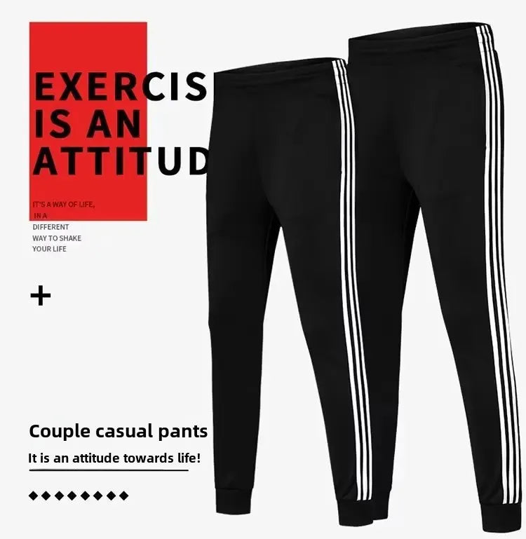 Casual Sportswear Couple Set Men's Sweatpants Women's Ankle Trousers Three Pieces Sport Suit Trendy Brand Origin China
