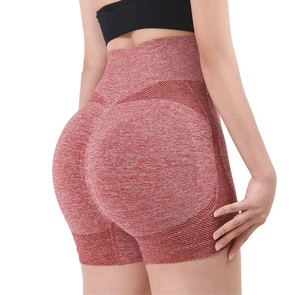 Ladies Yoga Shorts High Waist Workout Fitness Shorts Breathable Lift Butt Fitness Gym Running Women Short Pants
