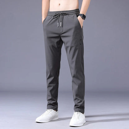Pantalon Décontracté Homme Été Léger Taille Cordon