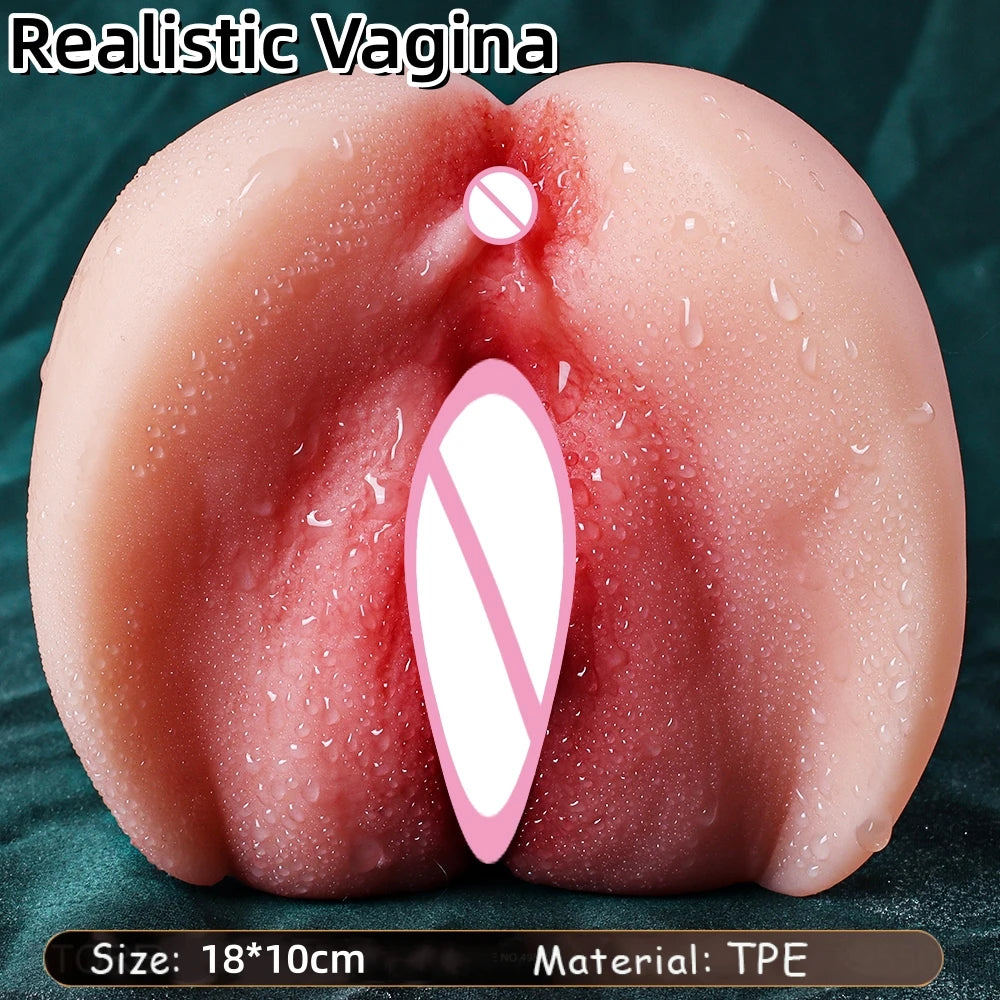 Realistic Vagina 18+ 3D Silicone Pussy For Man Male Masturbation For Man Realistic Rubber Vagina Anus Adults Sexy Toys For Men