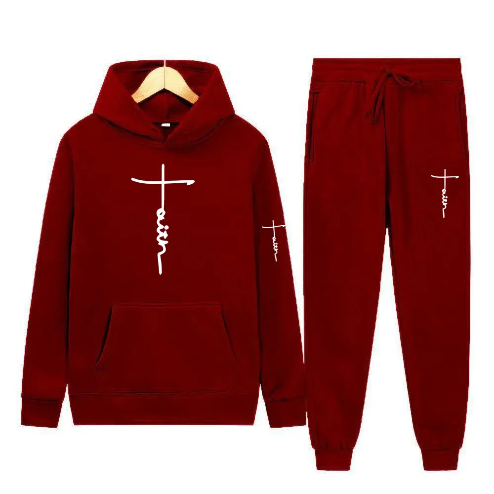 Men's Hooded Sports Suit Sweater Set Warm Outfit for Spring Autumn Winter Brand Low Price Sale 2024  S-3XL