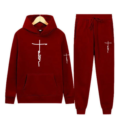Men's Hooded Sports Suit Sweater Set Warm Outfit for Spring Autumn Winter Brand Low Price Sale 2024  S-3XL