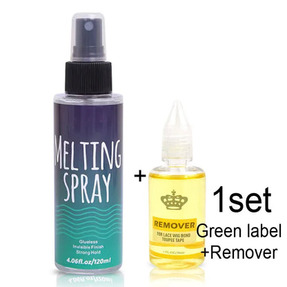 Glueless Wig Install Lace Melting Spray 1-2 Packs Edges Lay Down Lace Melt Strong Secure Hold Spray Home Or Travel Easy To Use