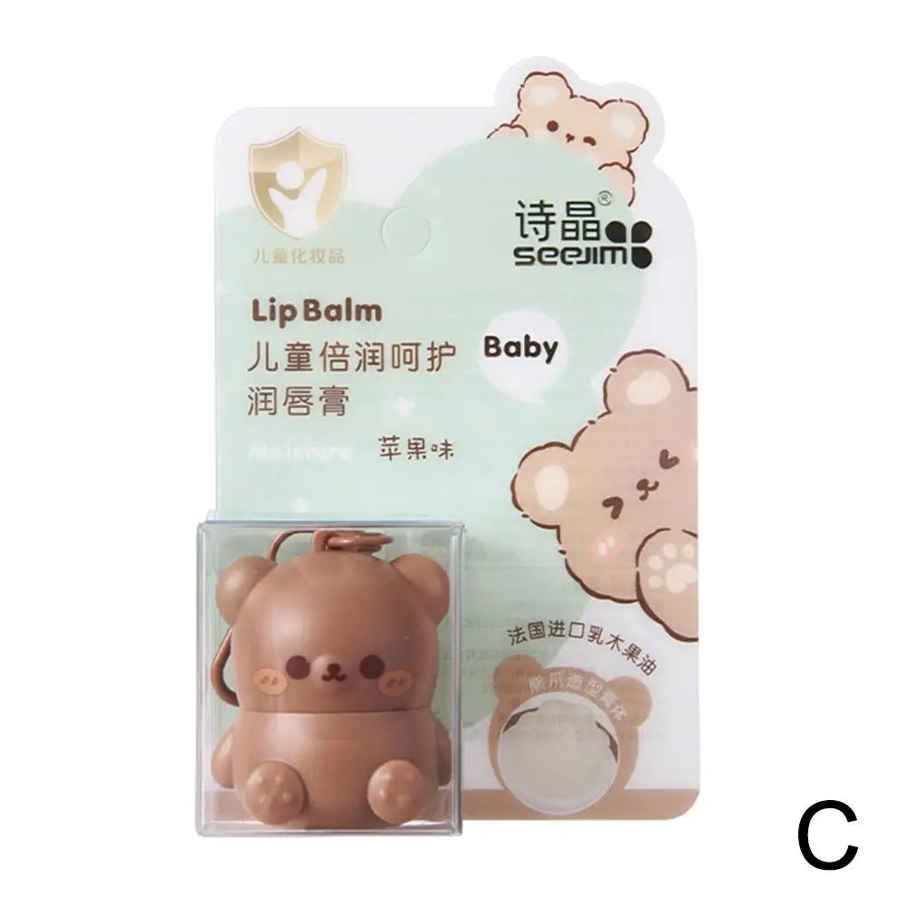 Cute Little Bear Lip Balm For Children Moisturizing Moisturizing Anti-Dry Crack Fade Lip Lines Lipstick Baby Available Lip Care