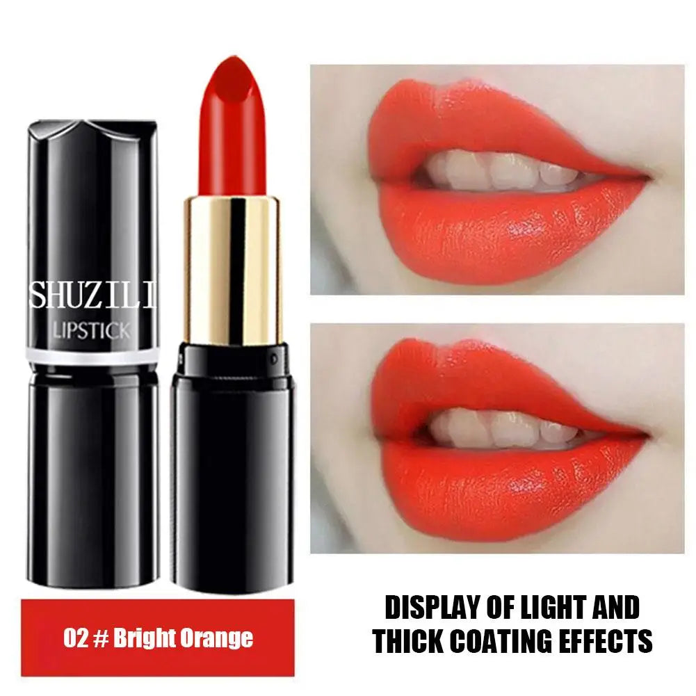 SHUZILI Moisturizing  Lipstick Velvet High Quality Lipsticks Shiny Professional Korean Makeup Cosmetic For Lip Women