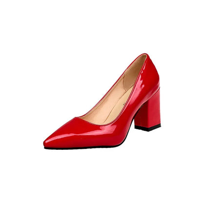 High-heeled Shoes Women 2024 Pointed Shallow Mouth Shoes Women's Thick-heeled Fashion Shoes Plus Size 43  Zapatos Para Mujer