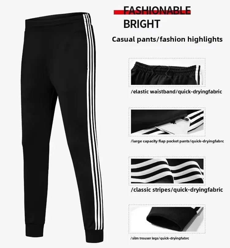 Casual Sportswear Couple Set Men's Sweatpants Women's Ankle Trousers Three Pieces Sport Suit Trendy Brand Origin China