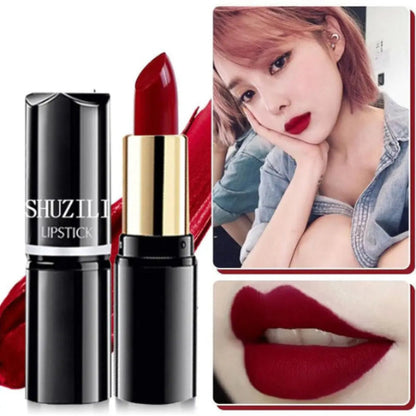 SHUZILI Moisturizing  Lipstick Velvet High Quality Lipsticks Shiny Professional Korean Makeup Cosmetic For Lip Women