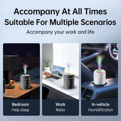 180ML Mini Air Humidifier USB Electric Aroma Diffuser Essential Oil Mist Maker Lights For Car Home Bedroom