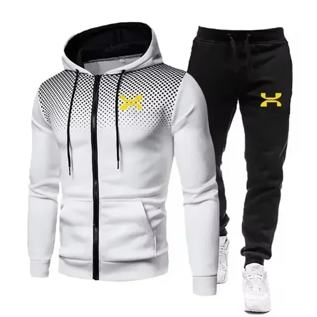 2024 Fashion Tracksuit For Men Hoodie Fitness Gym Clothing Men Running Set Sportswear Jogger Men's Tracksuit Winter Suit Sports