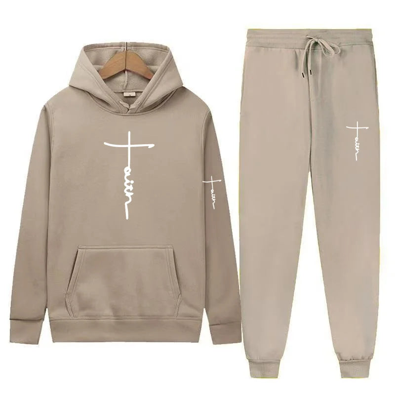 Men's Hooded Sports Suit Sweater Set Warm Outfit for Spring Autumn Winter Brand Low Price Sale 2024  S-3XL