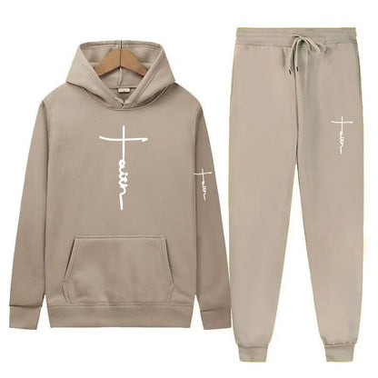 Men's Hooded Sports Suit Sweater Set Warm Outfit for Spring Autumn Winter Brand Low Price Sale 2024  S-3XL