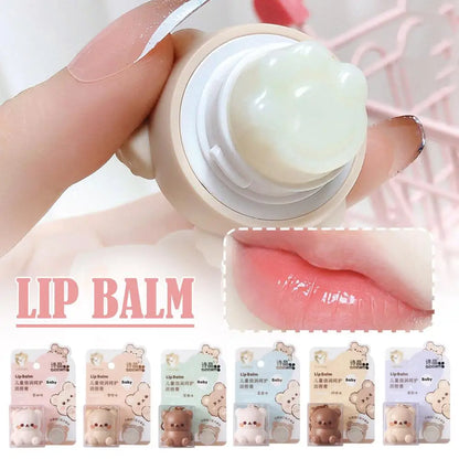 Cute Little Bear Lip Balm For Children Moisturizing Moisturizing Anti-Dry Crack Fade Lip Lines Lipstick Baby Available Lip Care