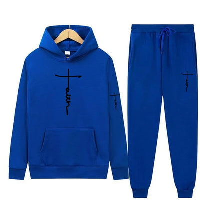 Men's Hooded Sports Suit Sweater Set Warm Outfit for Spring Autumn Winter Brand Low Price Sale 2024  S-3XL