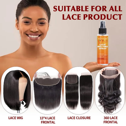 Melting Spray for Lace Wig Long Lasting Invisible Lace Melting Spray Quick Drying Melt Band Wigs Accessories 120ml