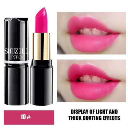 SHUZILI Moisturizing  Lipstick Velvet High Quality Lipsticks Shiny Professional Korean Makeup Cosmetic For Lip Women
