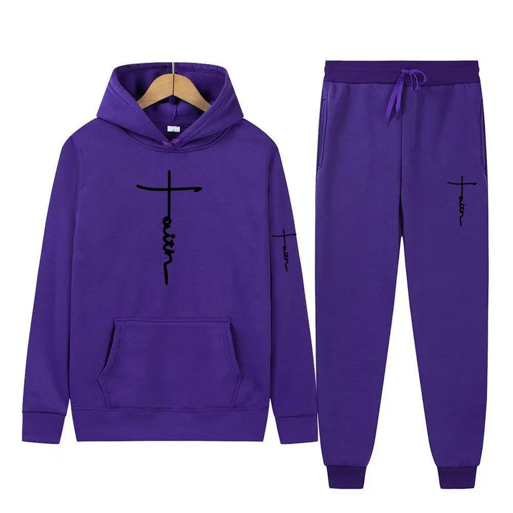 Men's Hooded Sports Suit Sweater Set Warm Outfit for Spring Autumn Winter Brand Low Price Sale 2024  S-3XL