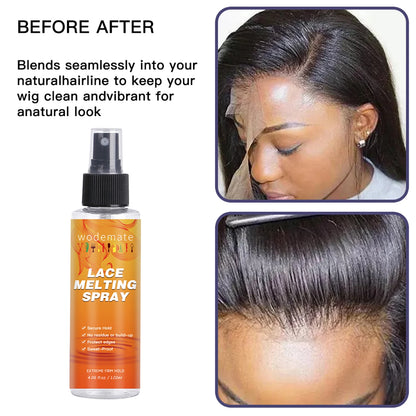 Melting Spray for Lace Wig Long Lasting Invisible Lace Melting Spray Quick Drying Melt Band Wigs Accessories 120ml