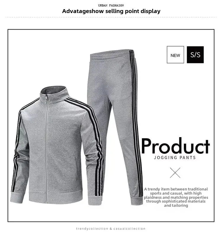 Casual Sportswear Couple Set Men's Sweatpants Women's Ankle Trousers Three Pieces Sport Suit Trendy Brand Origin China