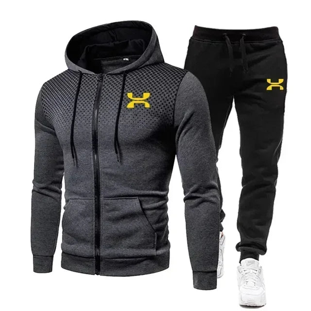 2024 Fashion Tracksuit For Men Hoodie Fitness Gym Clothing Men Running Set Sportswear Jogger Men's Tracksuit Winter Suit Sports
