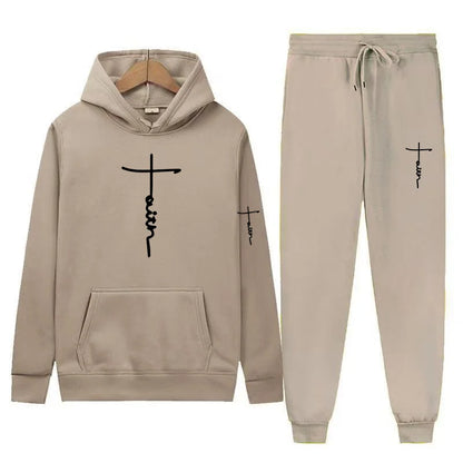 Men's Hooded Sports Suit Sweater Set Warm Outfit for Spring Autumn Winter Brand Low Price Sale 2024  S-3XL