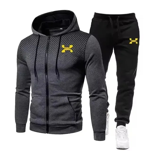 2024 Fashion Tracksuit For Men Hoodie Fitness Gym Clothing Men Running Set Sportswear Jogger Men's Tracksuit Winter Suit Sports