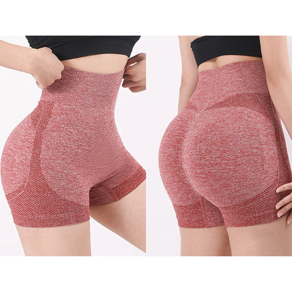Ladies Yoga Shorts High Waist Workout Fitness Shorts Breathable Lift Butt Fitness Gym Running Women Short Pants