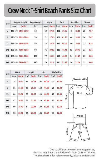 New Summer Men's Set Casual Wear Men's T-shirt + Shorts Sports Suit 3D King Personality Fashion Trend Creative Men Tshirt Set