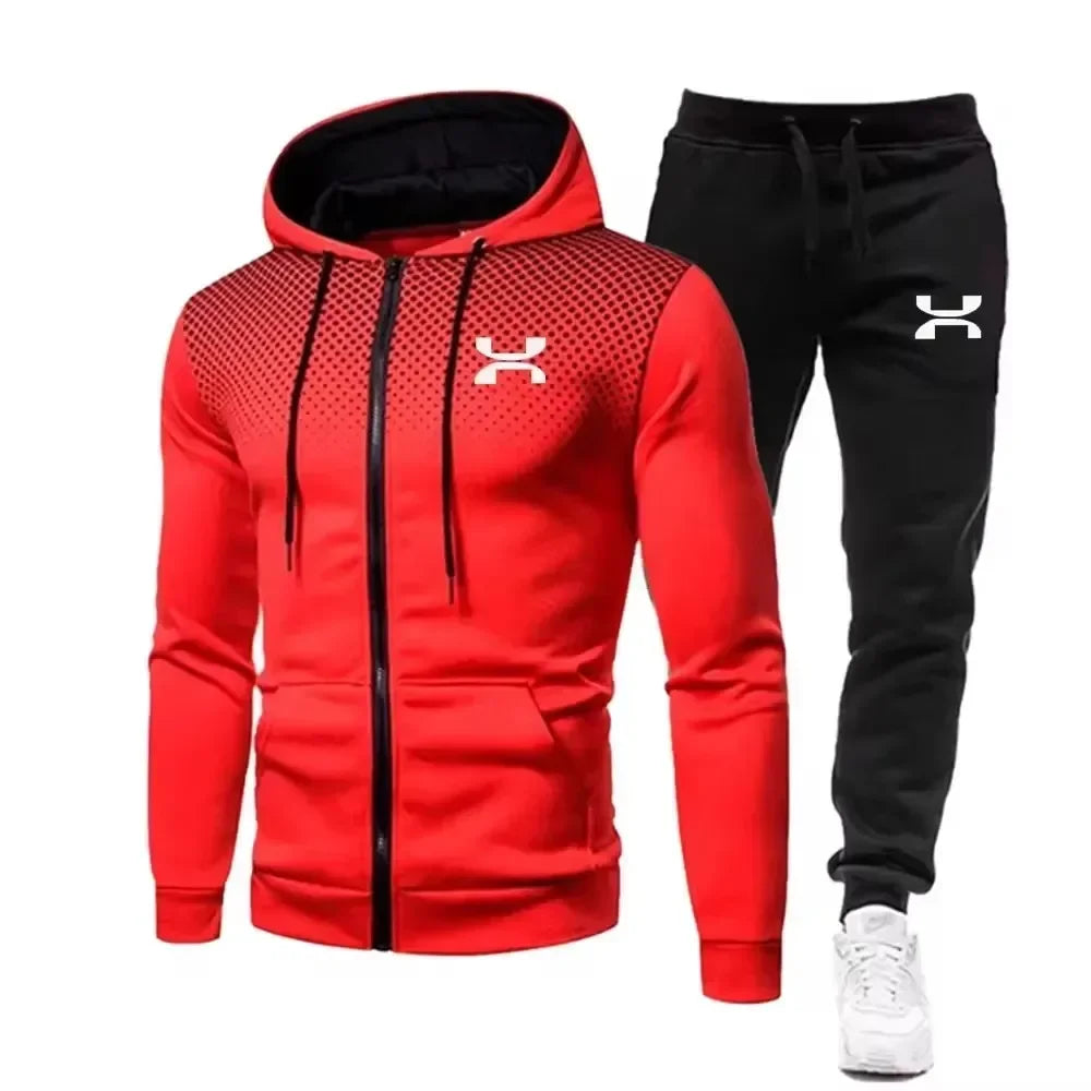 2024 Fashion Tracksuit For Men Hoodie Fitness Gym Clothing Men Running Set Sportswear Jogger Men's Tracksuit Winter Suit Sports