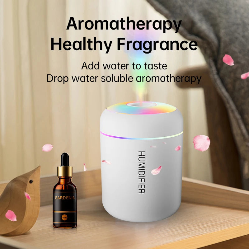 180ML Mini Air Humidifier USB Electric Aroma Diffuser Essential Oil Mist Maker Lights For Car Home Bedroom