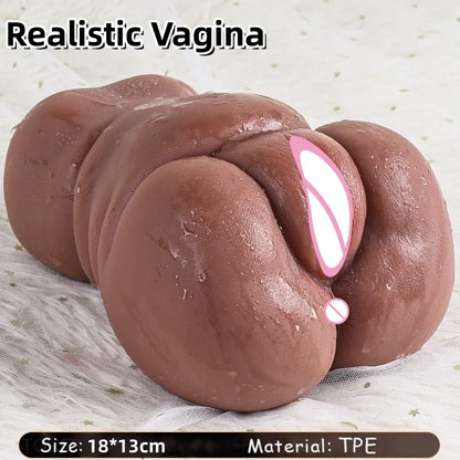 Realistic Vagina 18+ 3D Silicone Pussy For Man Male Masturbation For Man Realistic Rubber Vagina Anus Adults Sexy Toys For Men