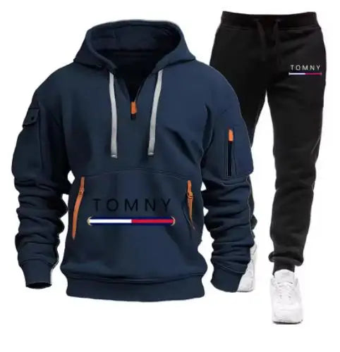 New Mens Tracksuits 2025 Men Sets Sweatshirt+sweatpants Tracksuit Zipper Stand Collar Sports Suit Jogging Fitness Men Clothing
